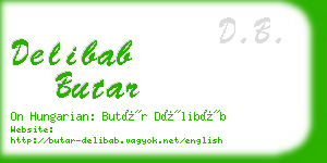 delibab butar business card